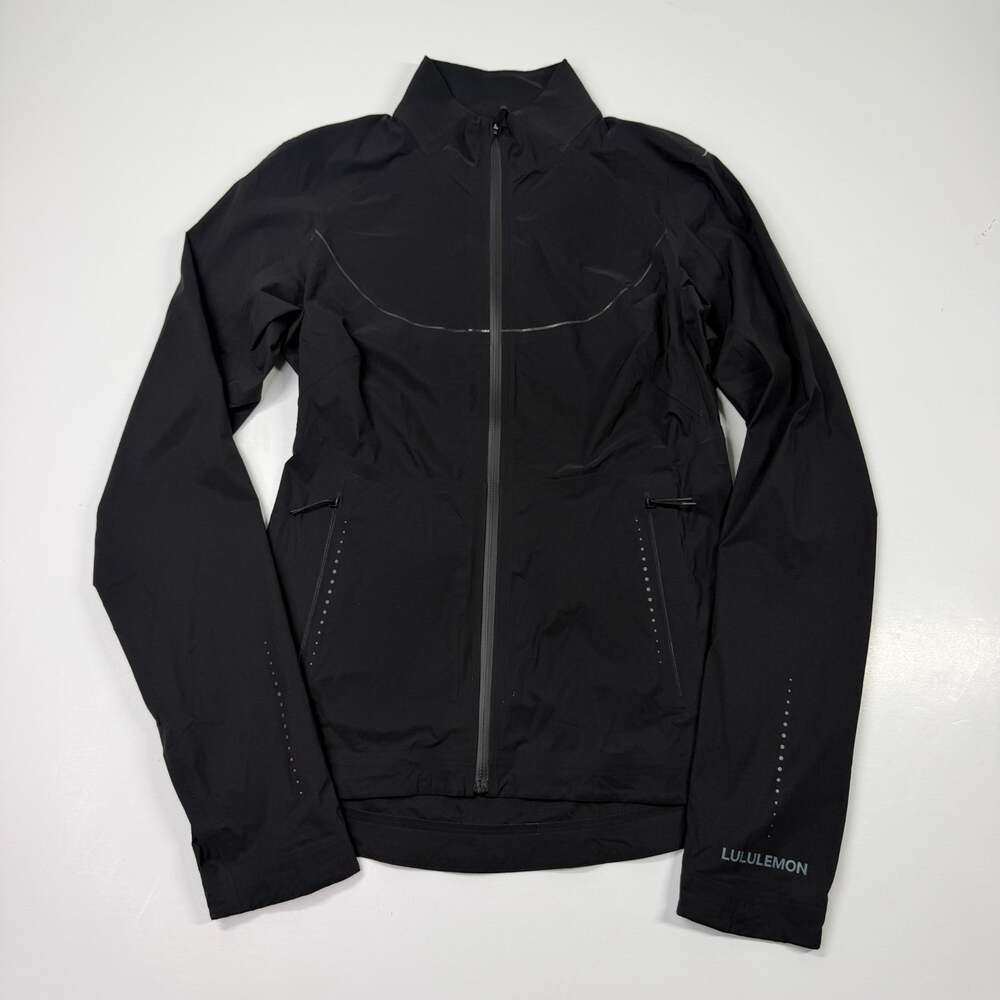 Lululemon Fast and Free Windbreaker Full Zip Jacket Womens Size 6 Black
